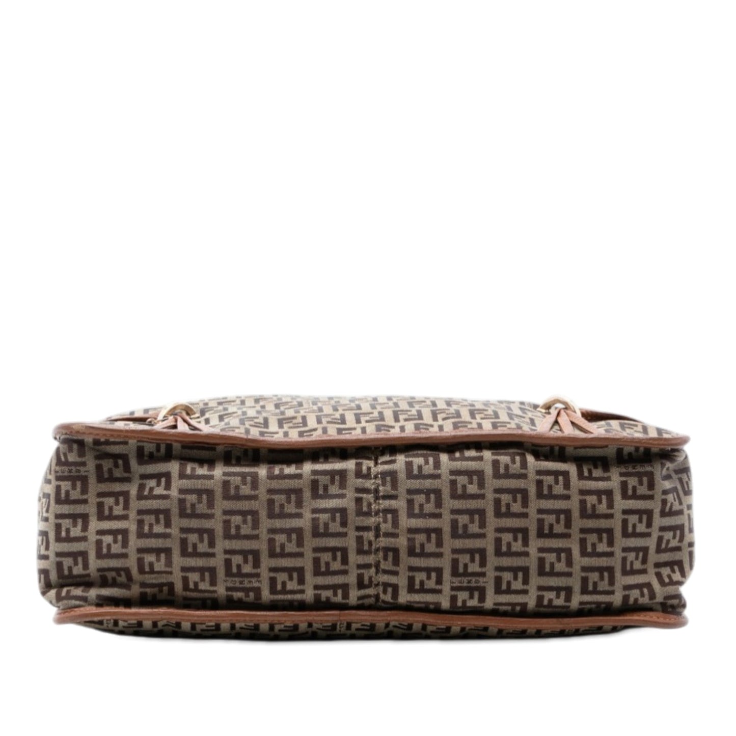 Fendi Zucchino Canvas F Charm Crossbody