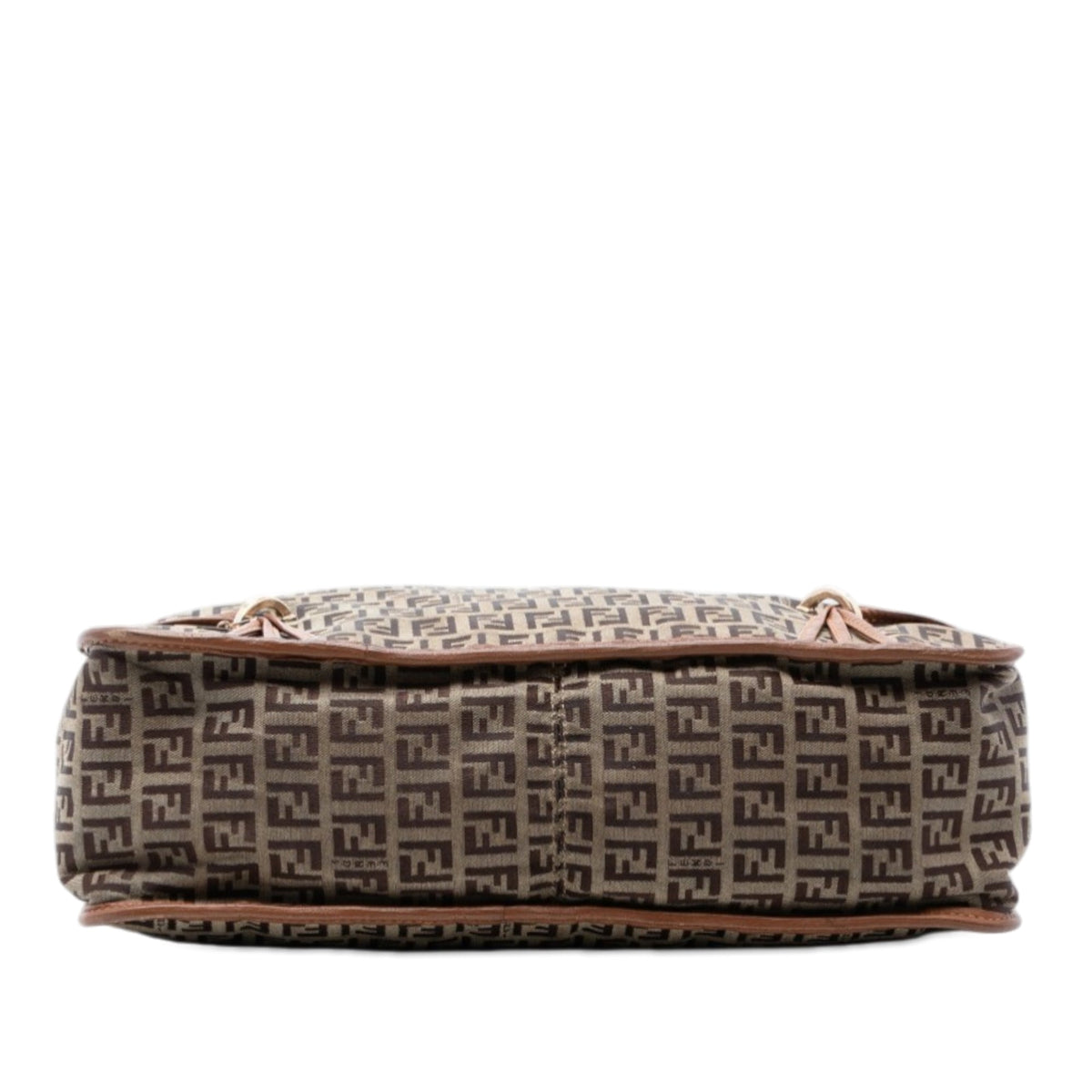 Fendi Zucchino Canvas F Charm Crossbody