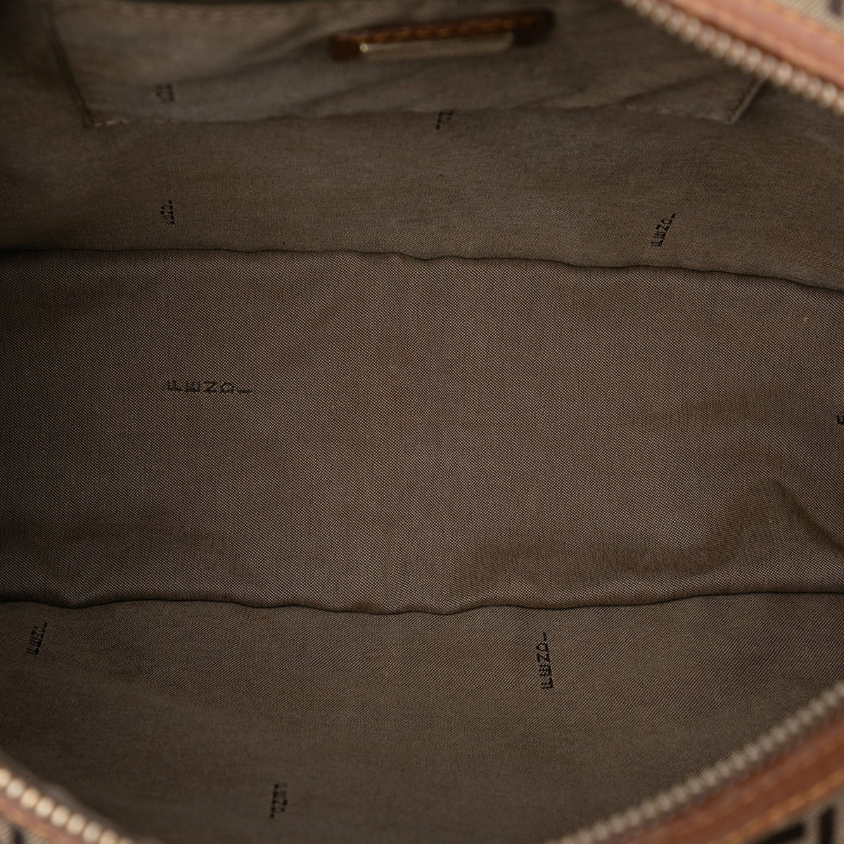 Fendi Zucchino Canvas F Charm Crossbody