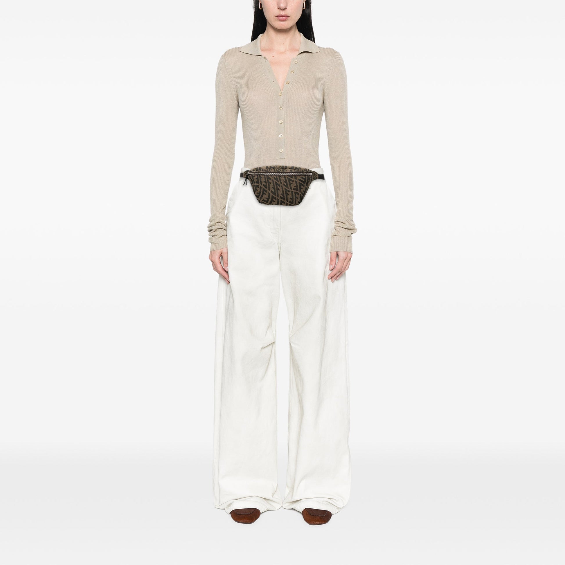 Fendi Zucchino Canvas Belt Bag