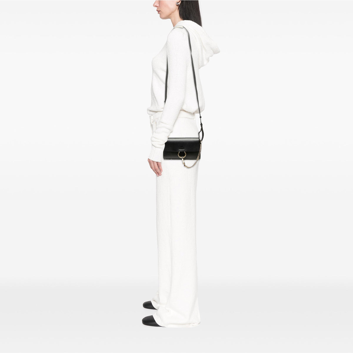 Chloé Mini Smooth and Grained Calfskin Faye Chain Crossbody
