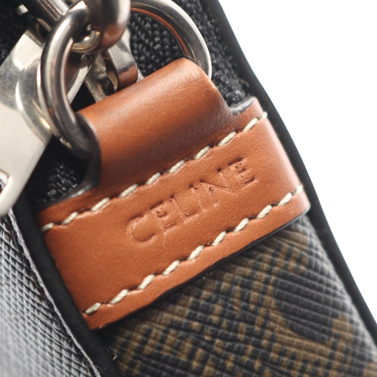Celine Triomphe Coated Canvas Logo Horizontal Pouch