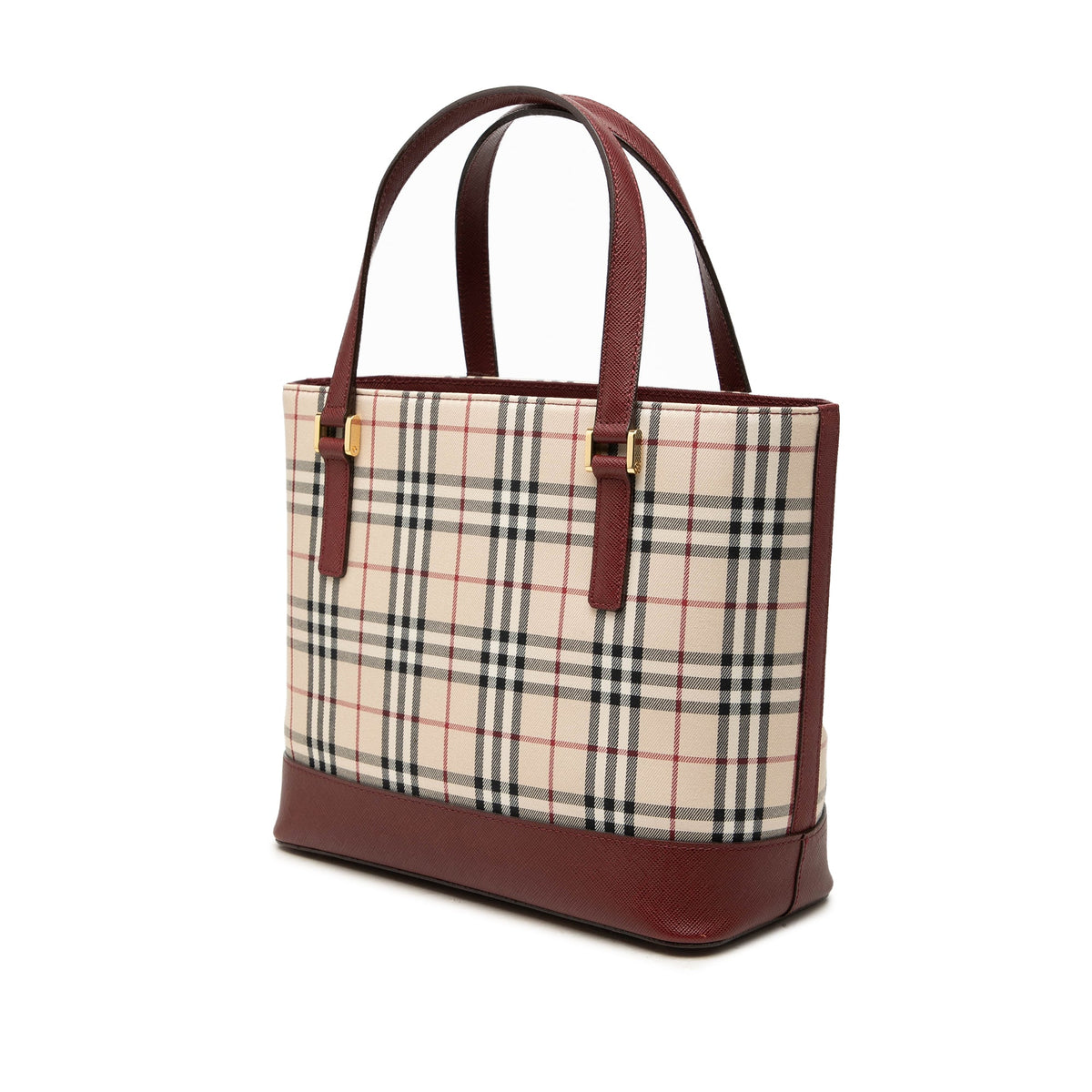 Burberry House Check Canvas Tote — Beige