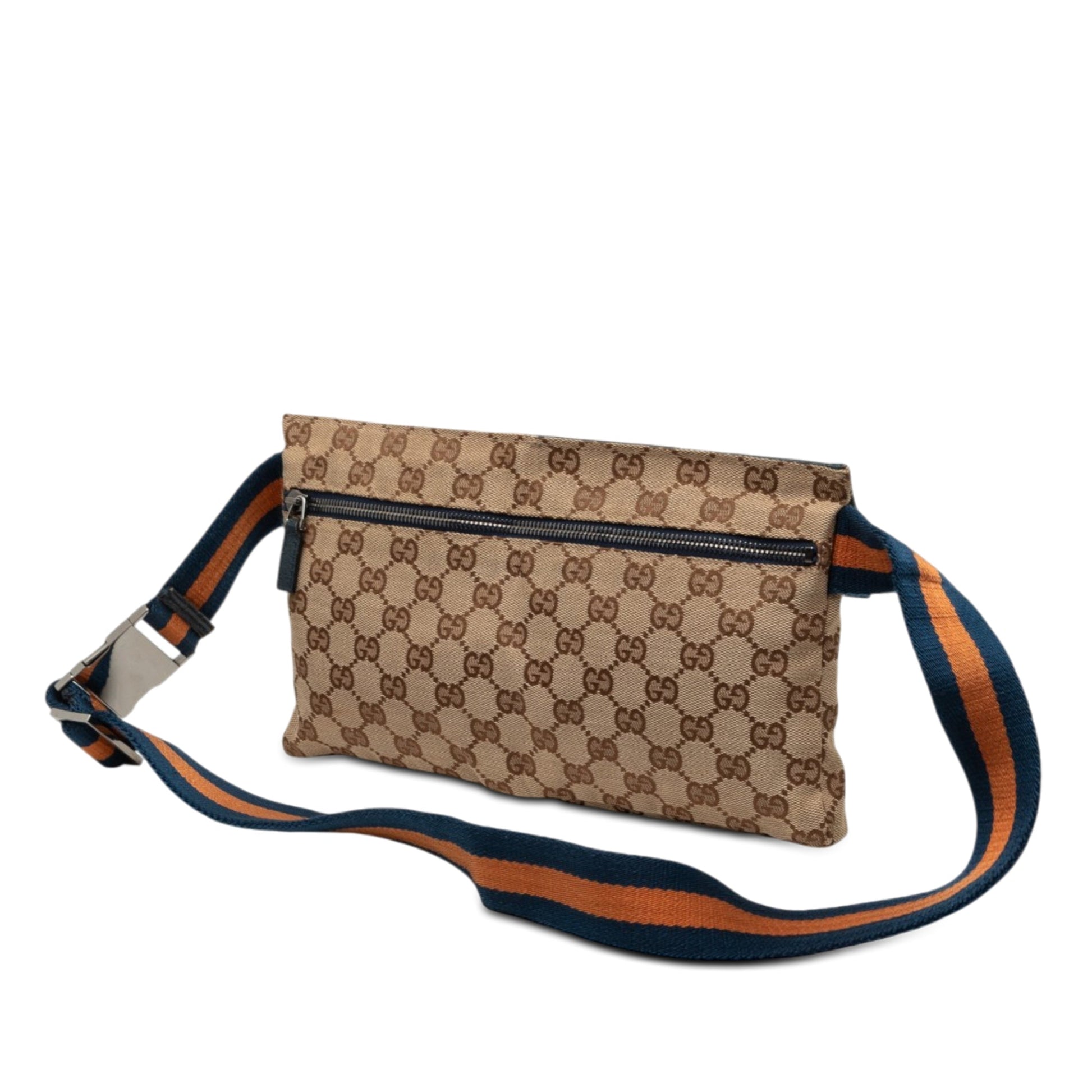 Gucci GG Canvas Web Double Pocket Belt Bag