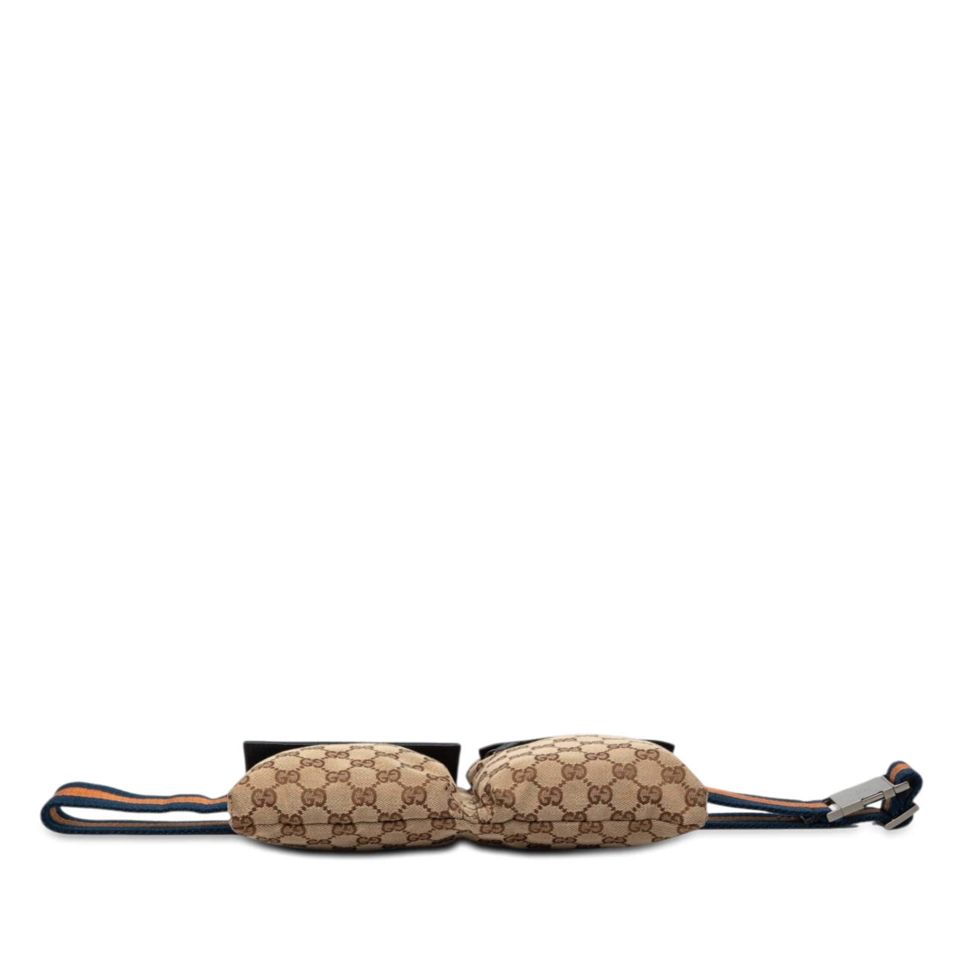 Gucci GG Canvas Web Double Pocket Belt Bag