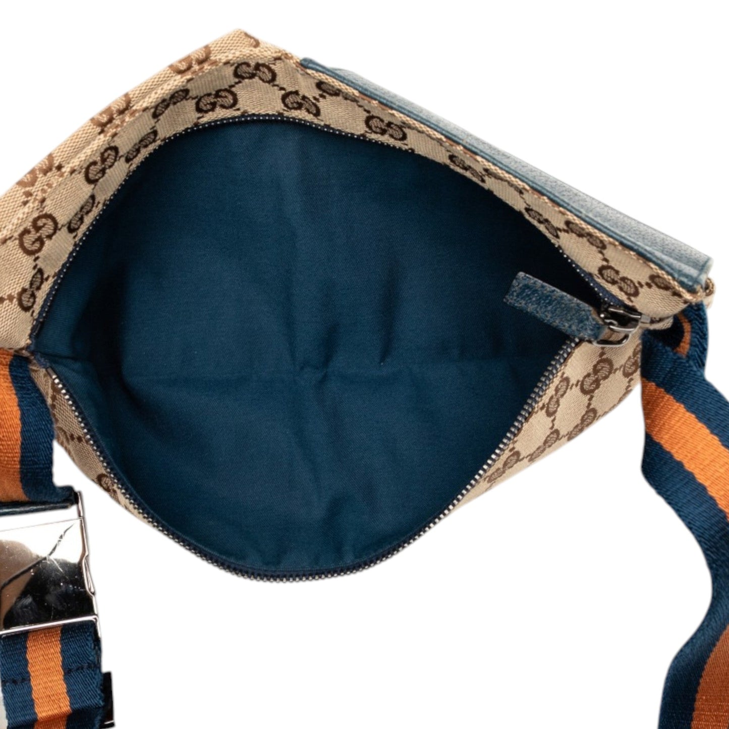 Gucci GG Canvas Web Double Pocket Belt Bag