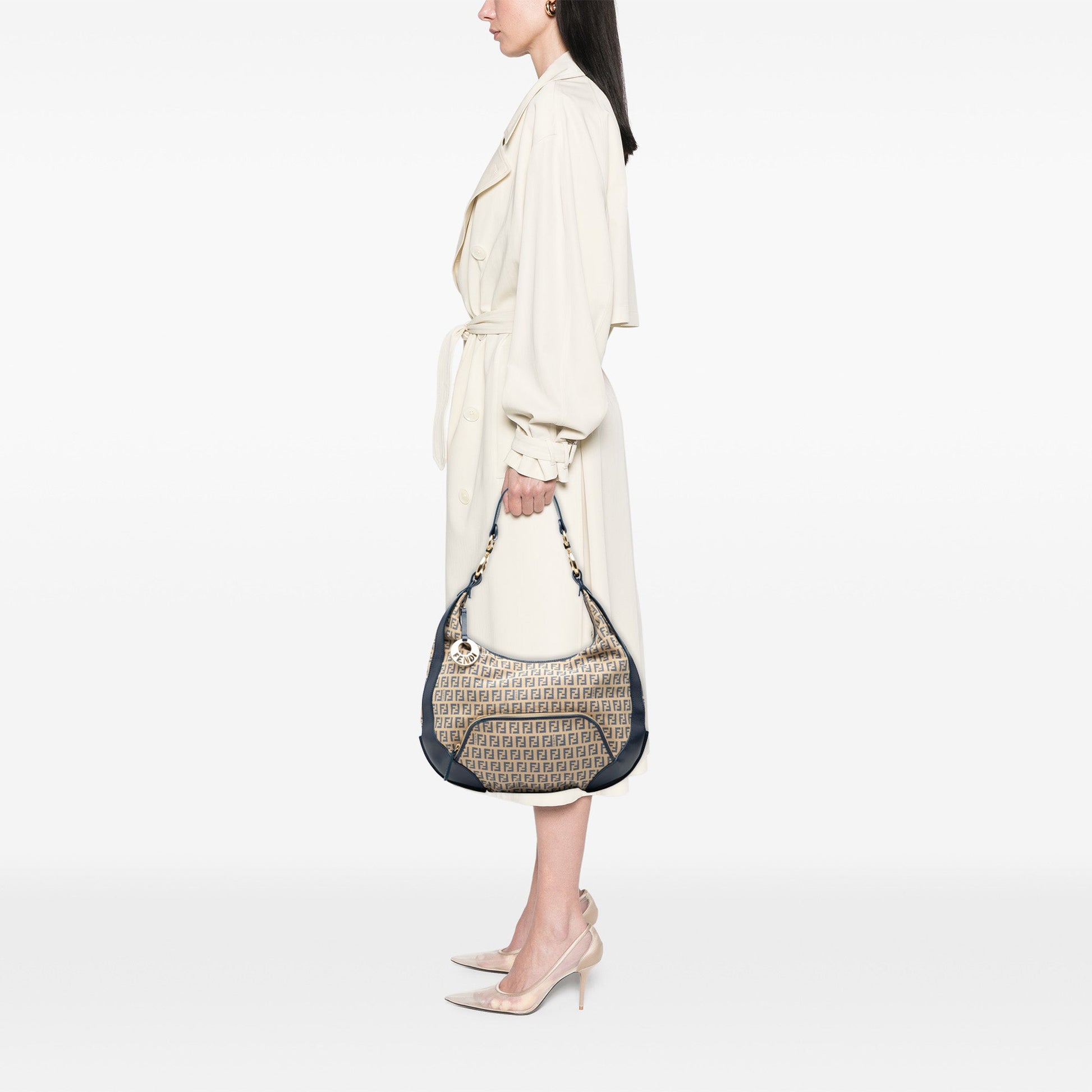 Fendi Zucchino Canvas Chef Pocket Hobo