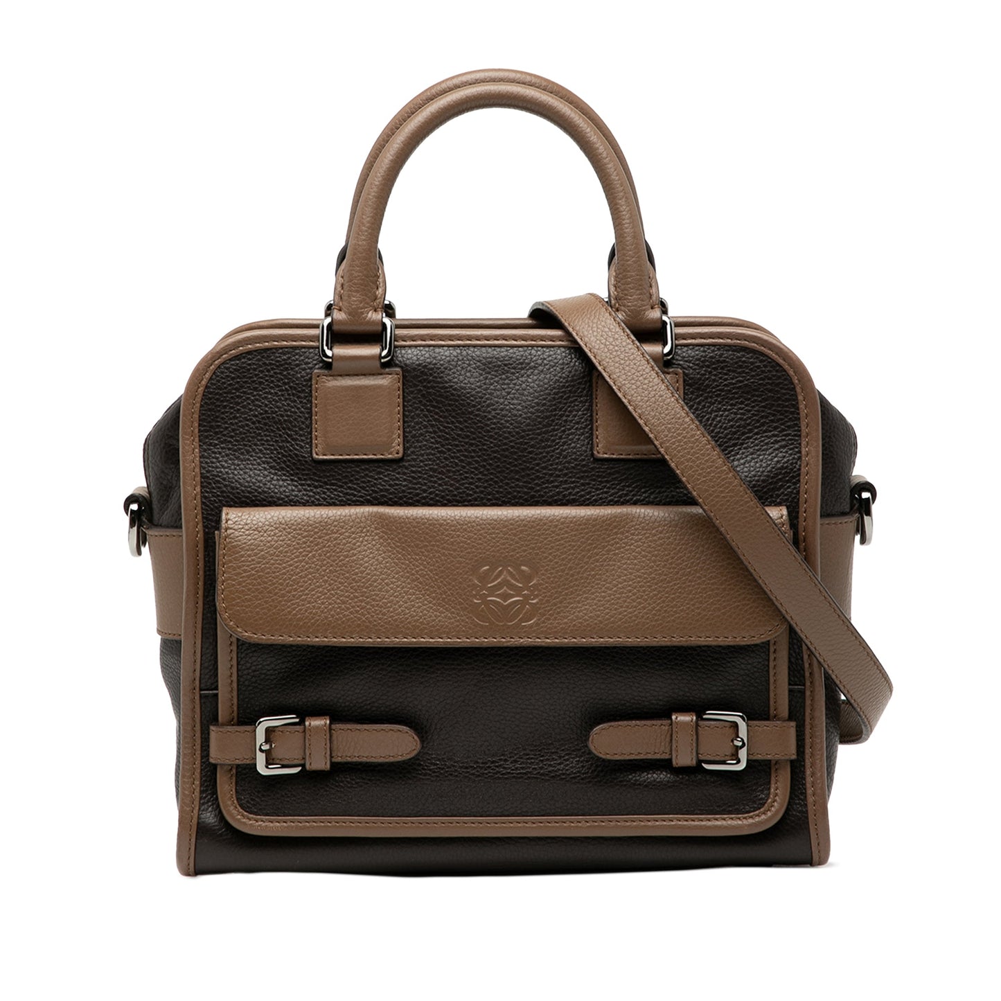 LOEWE Bicolor Grained Calfskin Cruz Satchel