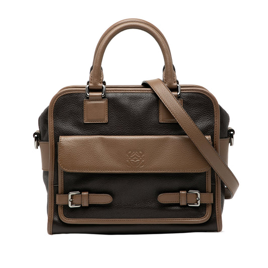 LOEWE Bicolor Grained Calfskin Cruz Satchel