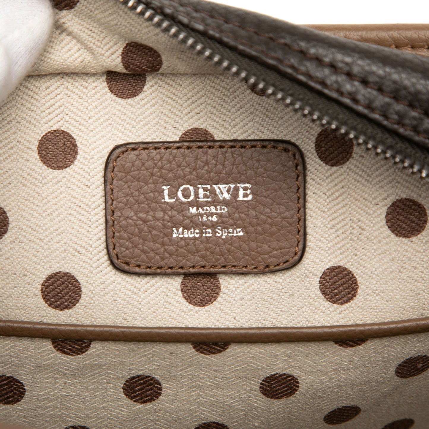 LOEWE Bicolor Grained Calfskin Cruz Satchel