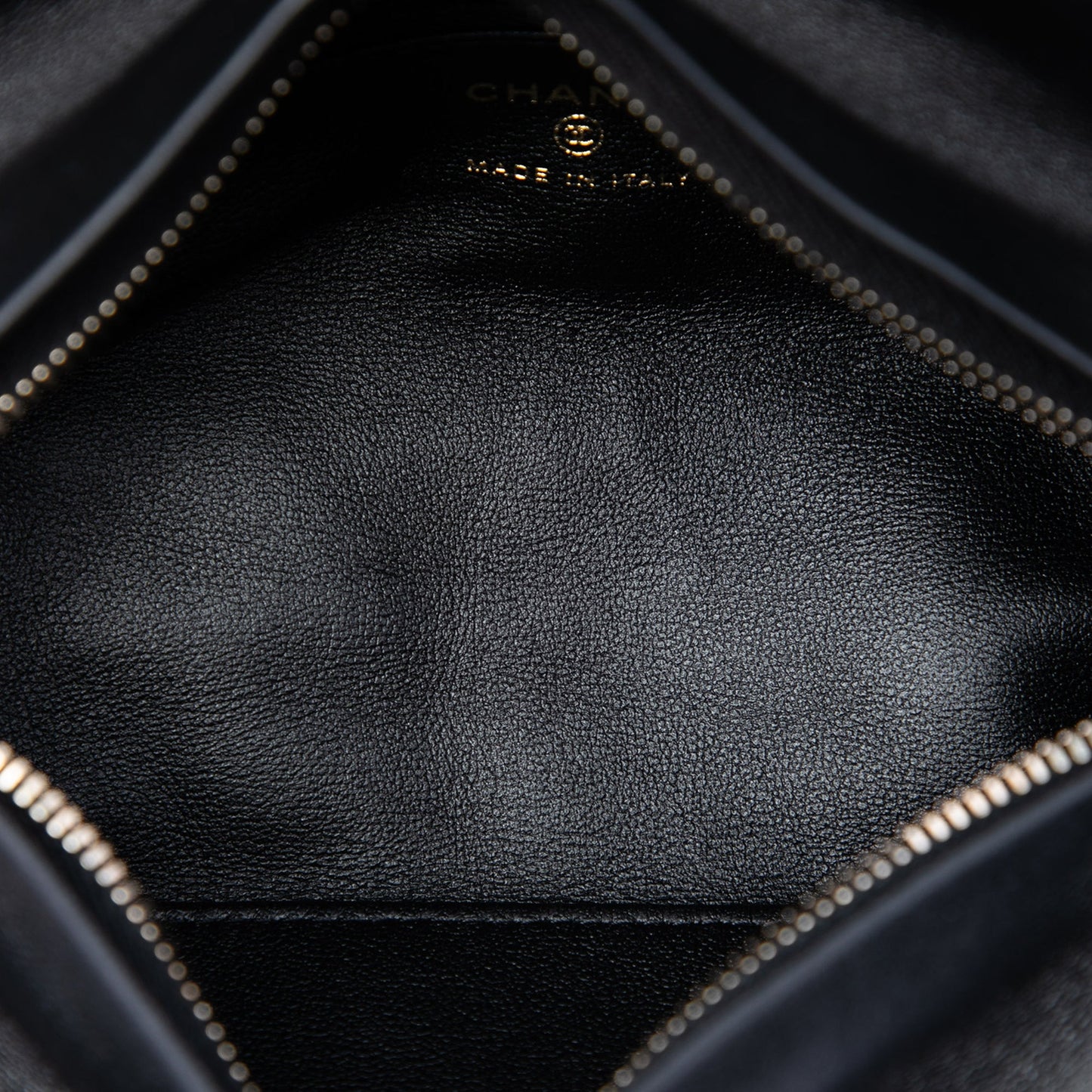 Chanel CC Quilted Velvet Crystal Wristlet Clutch