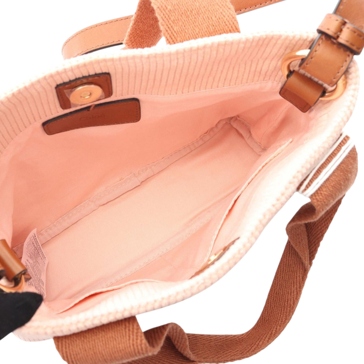 Chloé Corduroy Logo Satchel