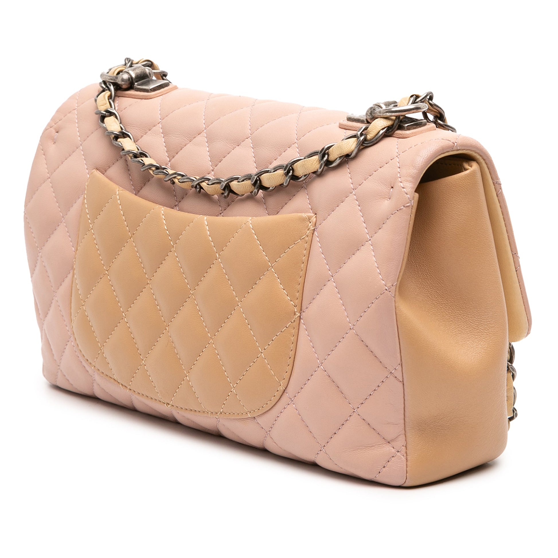 Chanel Medium Classic Tricolor Lambskin Single Flap