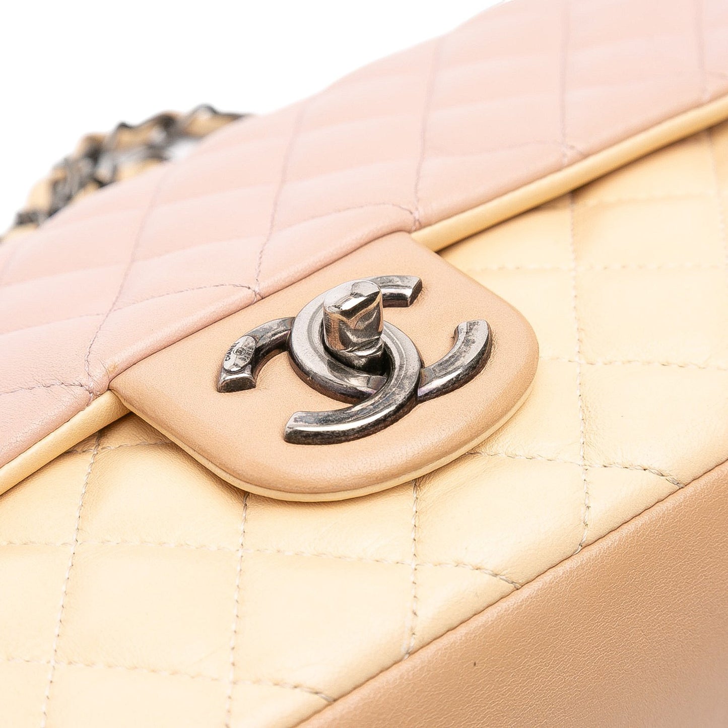 Chanel Medium Classic Tricolor Lambskin Single Flap