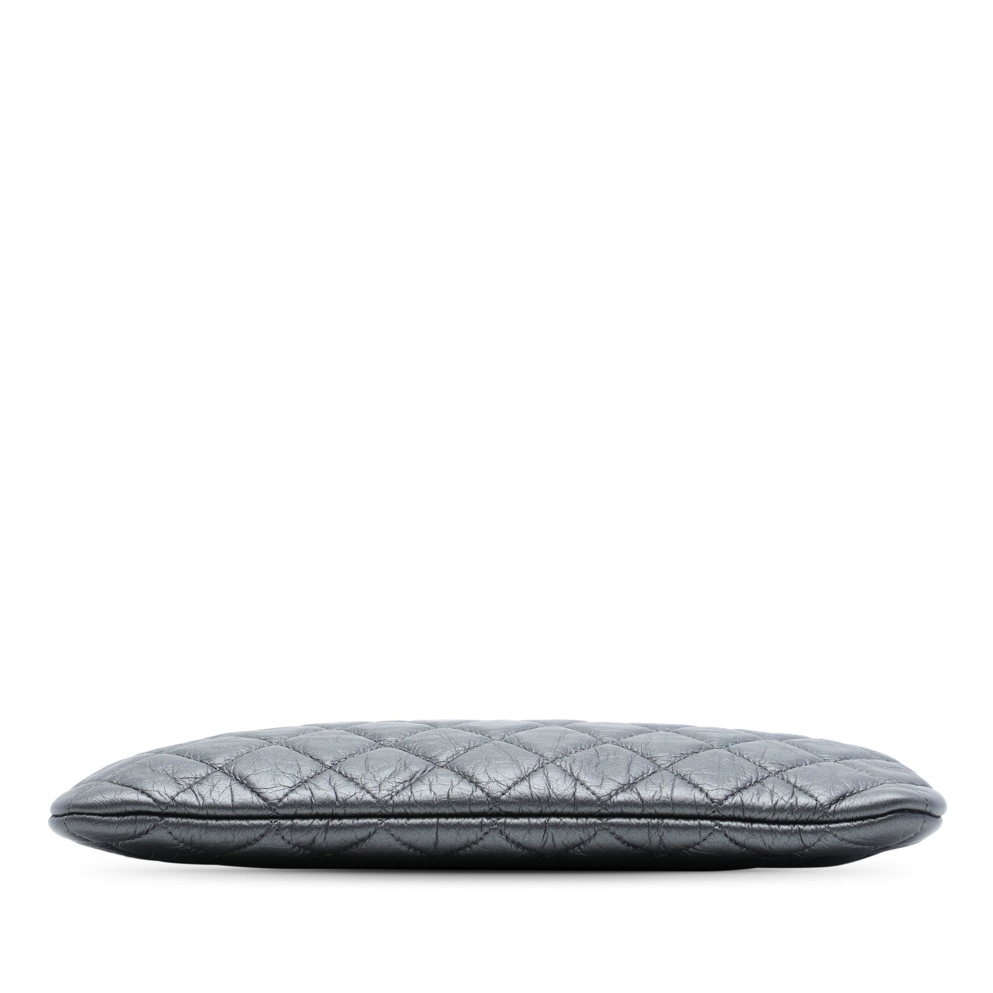 Chanel Medium Quilted Aged Calfskin Chain Tassel O Case Clutch