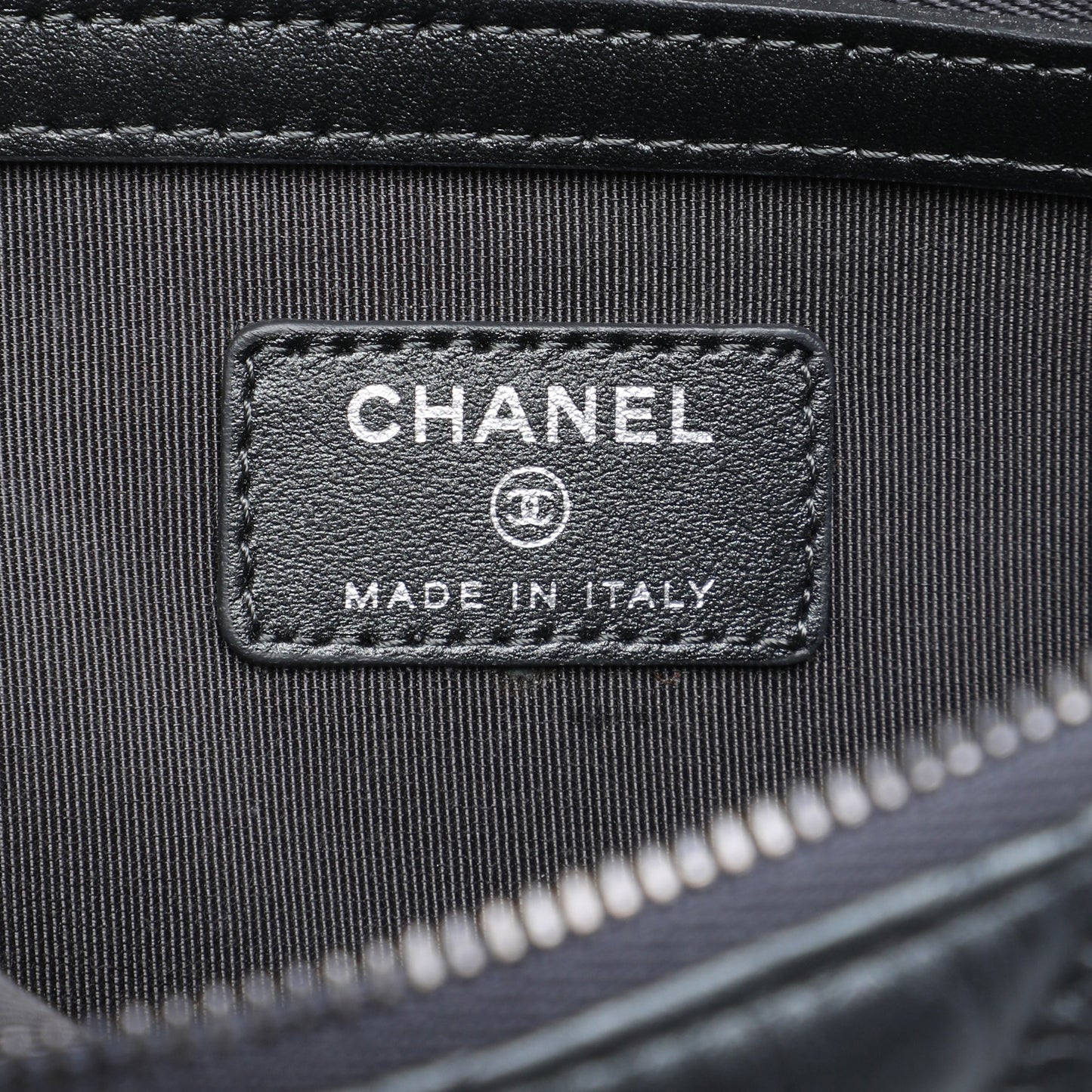 Chanel Medium Quilted Aged Calfskin Chain Tassel O Case Clutch