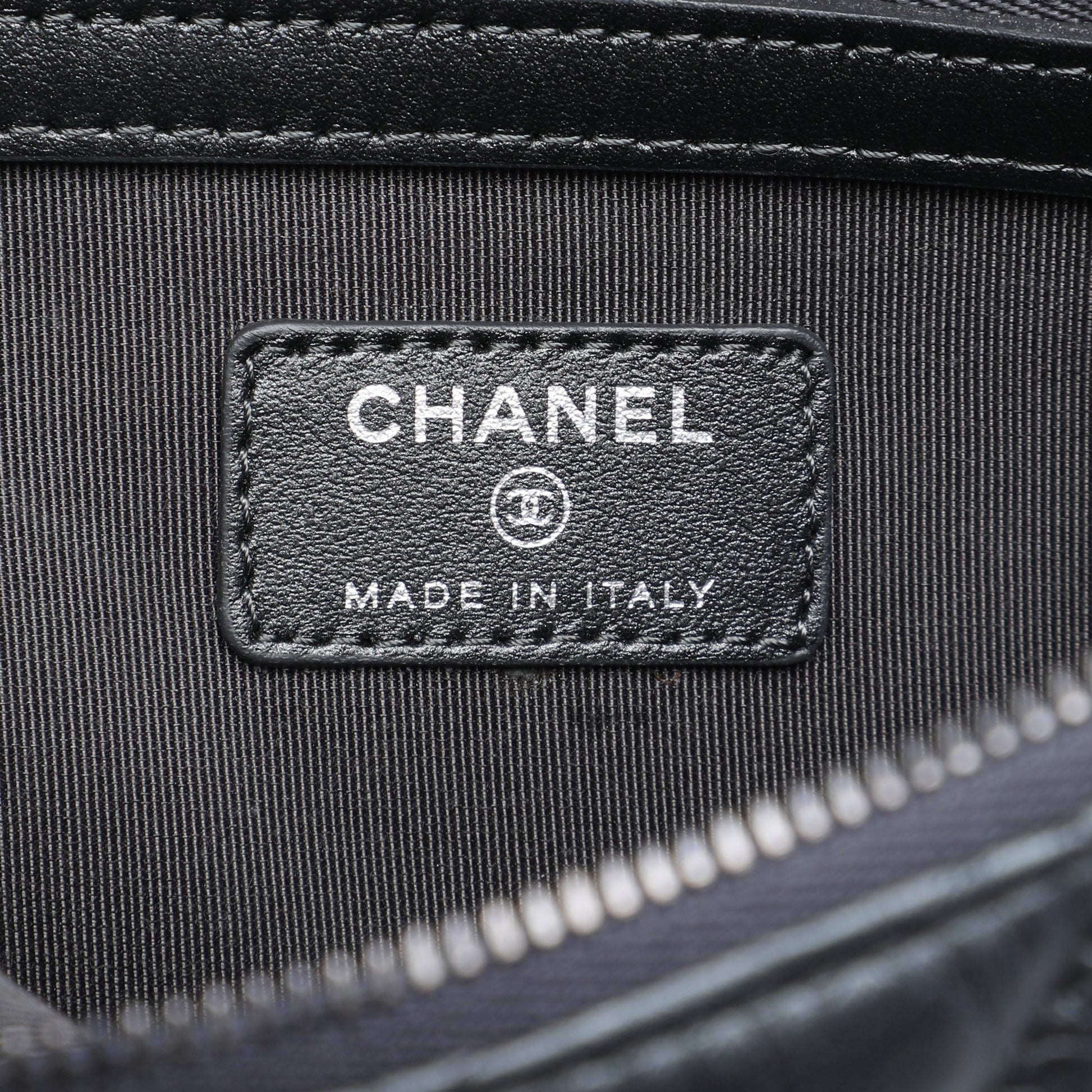 Chanel Medium Quilted Aged Calfskin Chain Tassel O Case Clutch