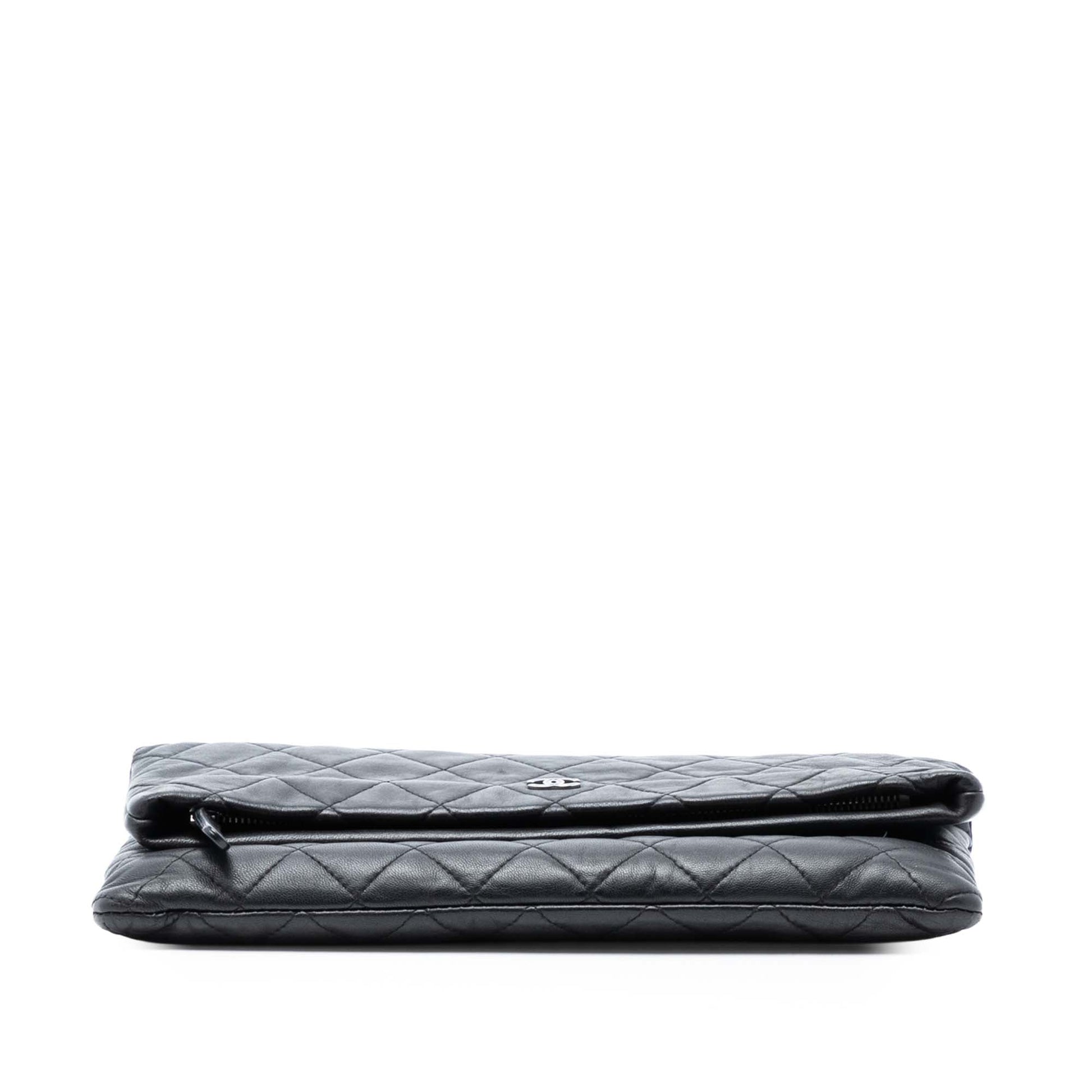 Chanel Quilted Lambskin CC Beauty Foldover Clutch