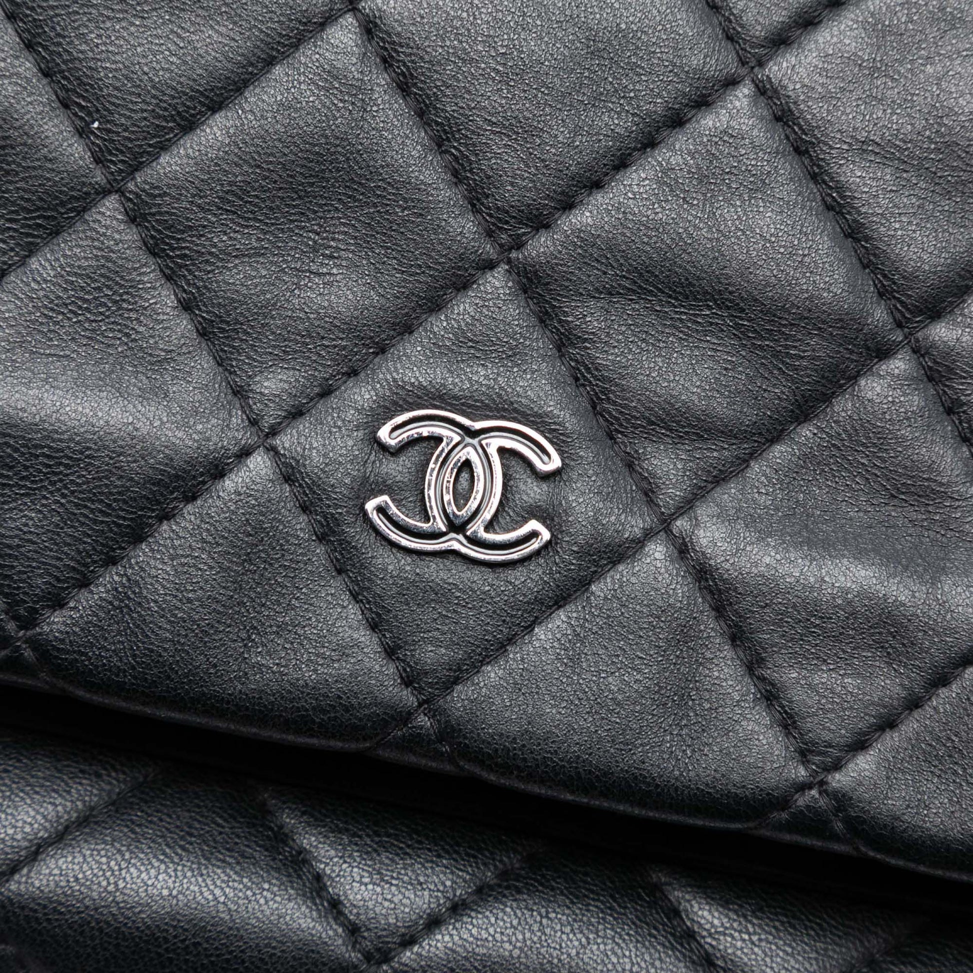 Chanel Quilted Lambskin CC Beauty Foldover Clutch