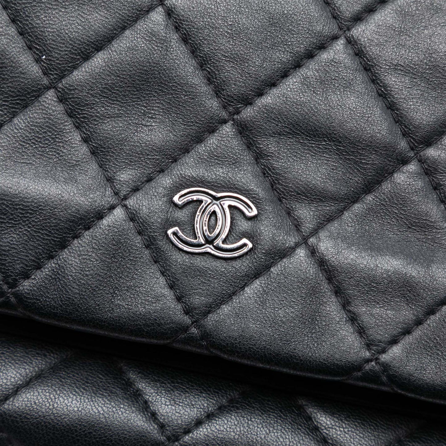 Chanel Quilted Lambskin CC Beauty Foldover Clutch