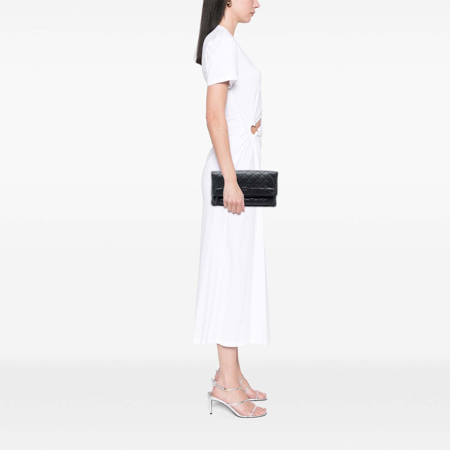 Chanel Quilted Lambskin CC Beauty Foldover Clutch