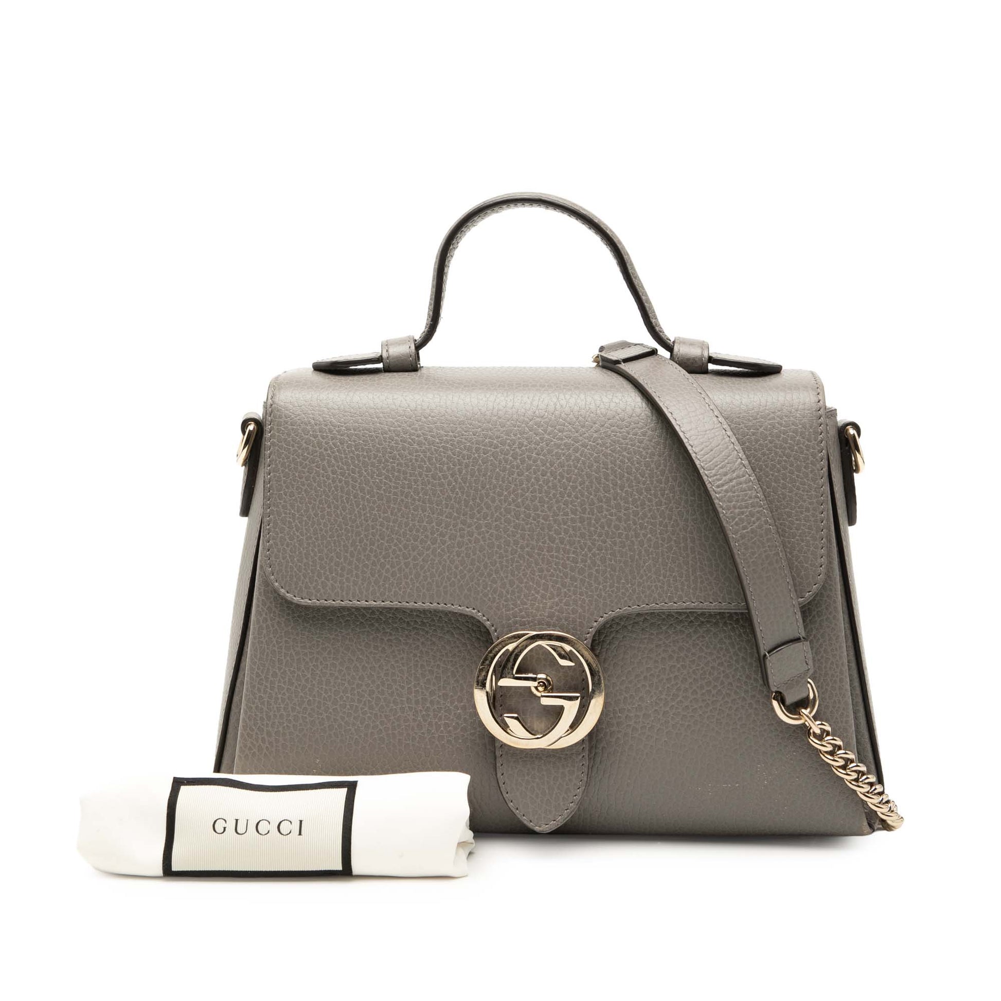 Gucci Small Dollar Calf Interlocking G Satchel