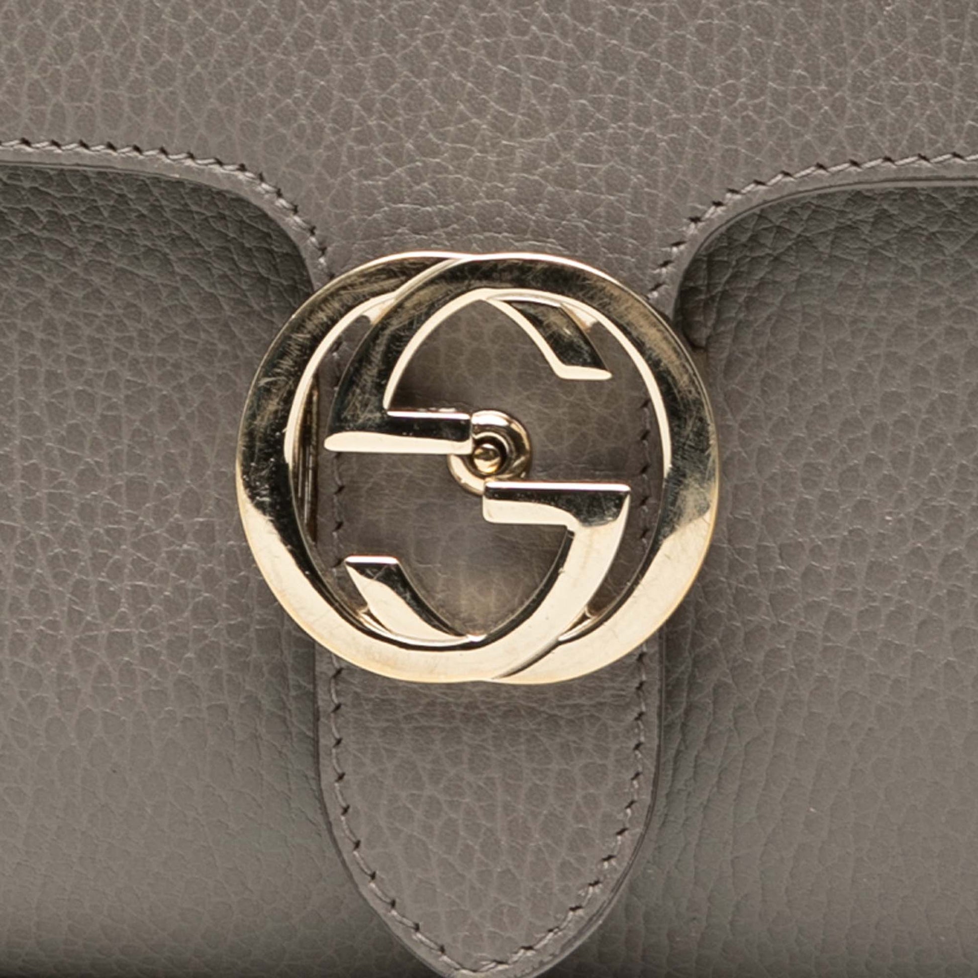 Gucci Small Dollar Calf Interlocking G Satchel