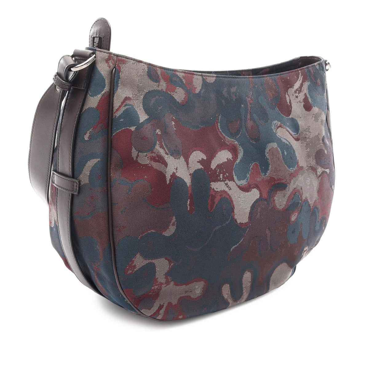 Dior Peter Doig Denim Camouflage Soft Saddle Bag
