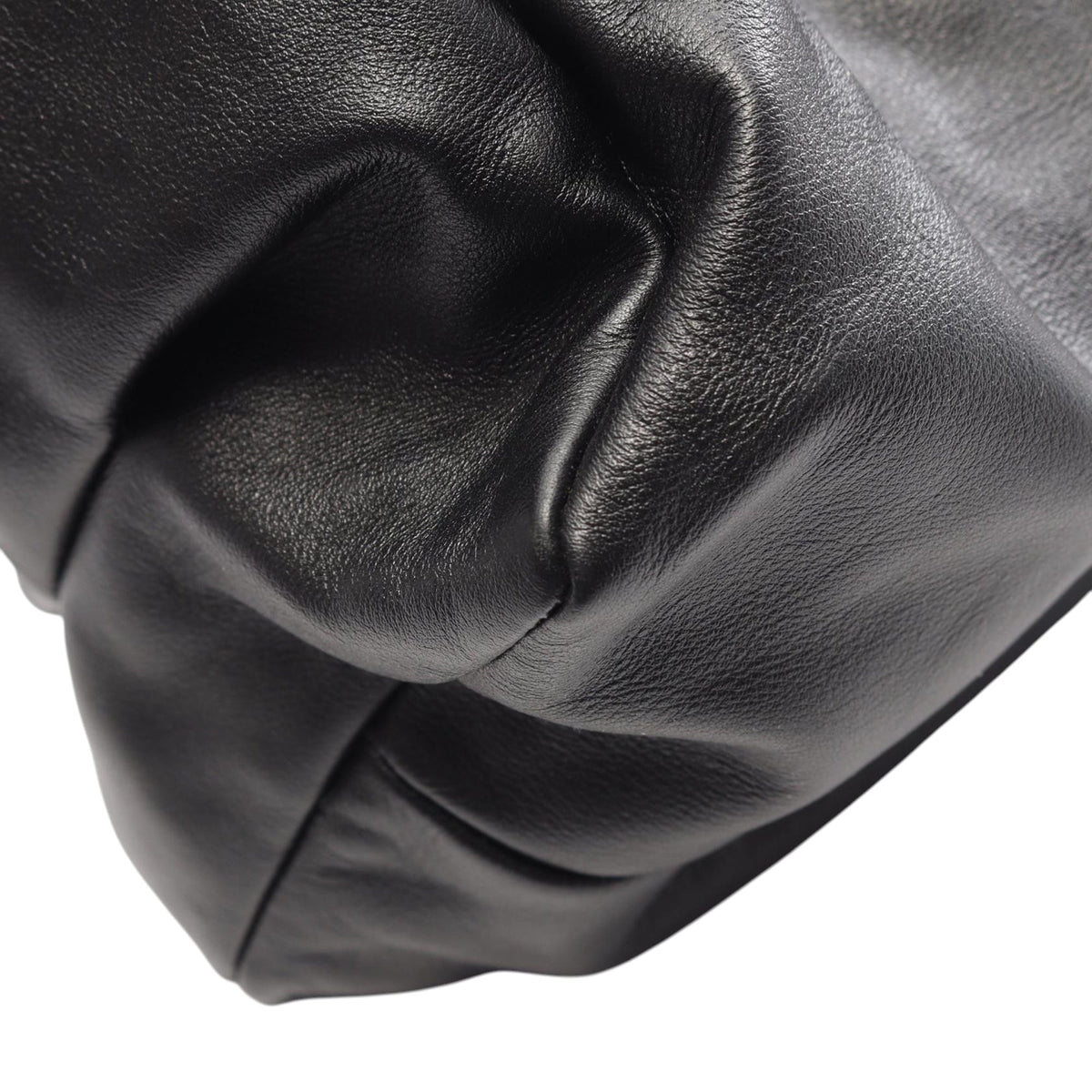 Bottega Veneta Lambskin The Shoulder Pouch — Black