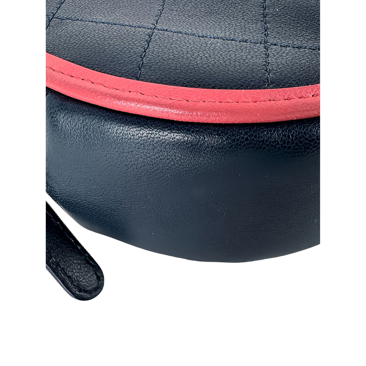 Chanel Quilted Lambskin Color Pop Round Clutch with Chain — Blue