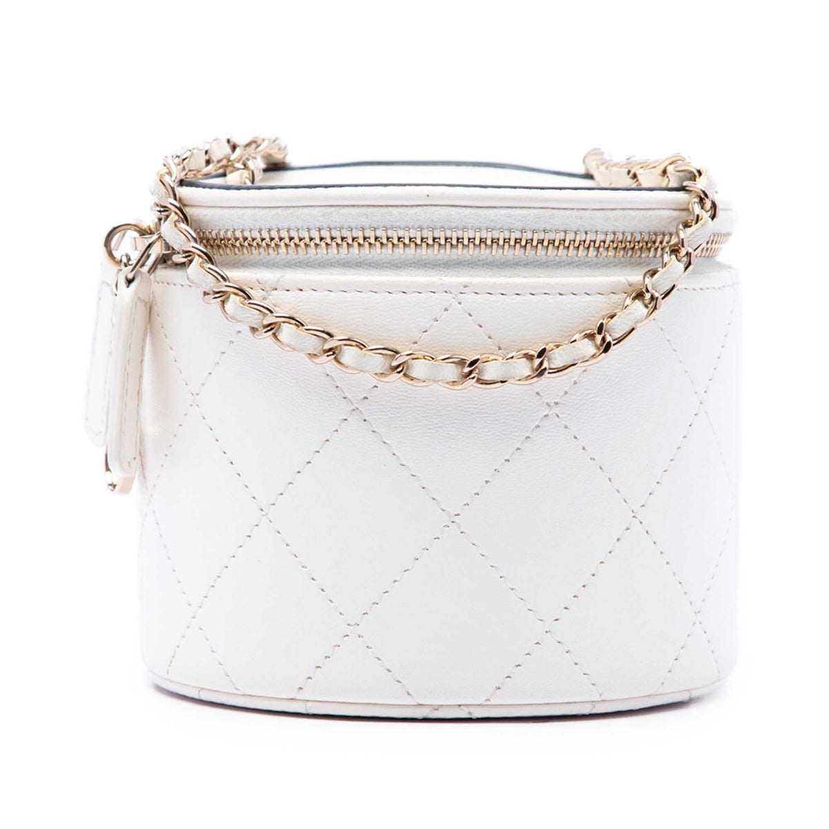 Chanel Quilted Lambskin Chain and Charm Vanity Case