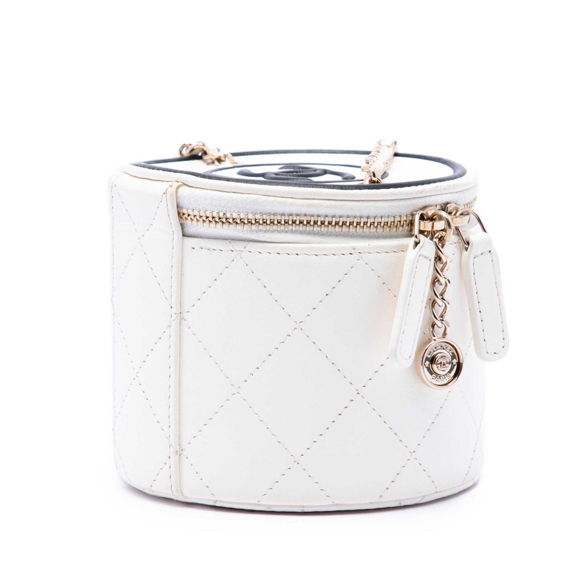 Chanel Quilted Lambskin Chain and Charm Vanity Case