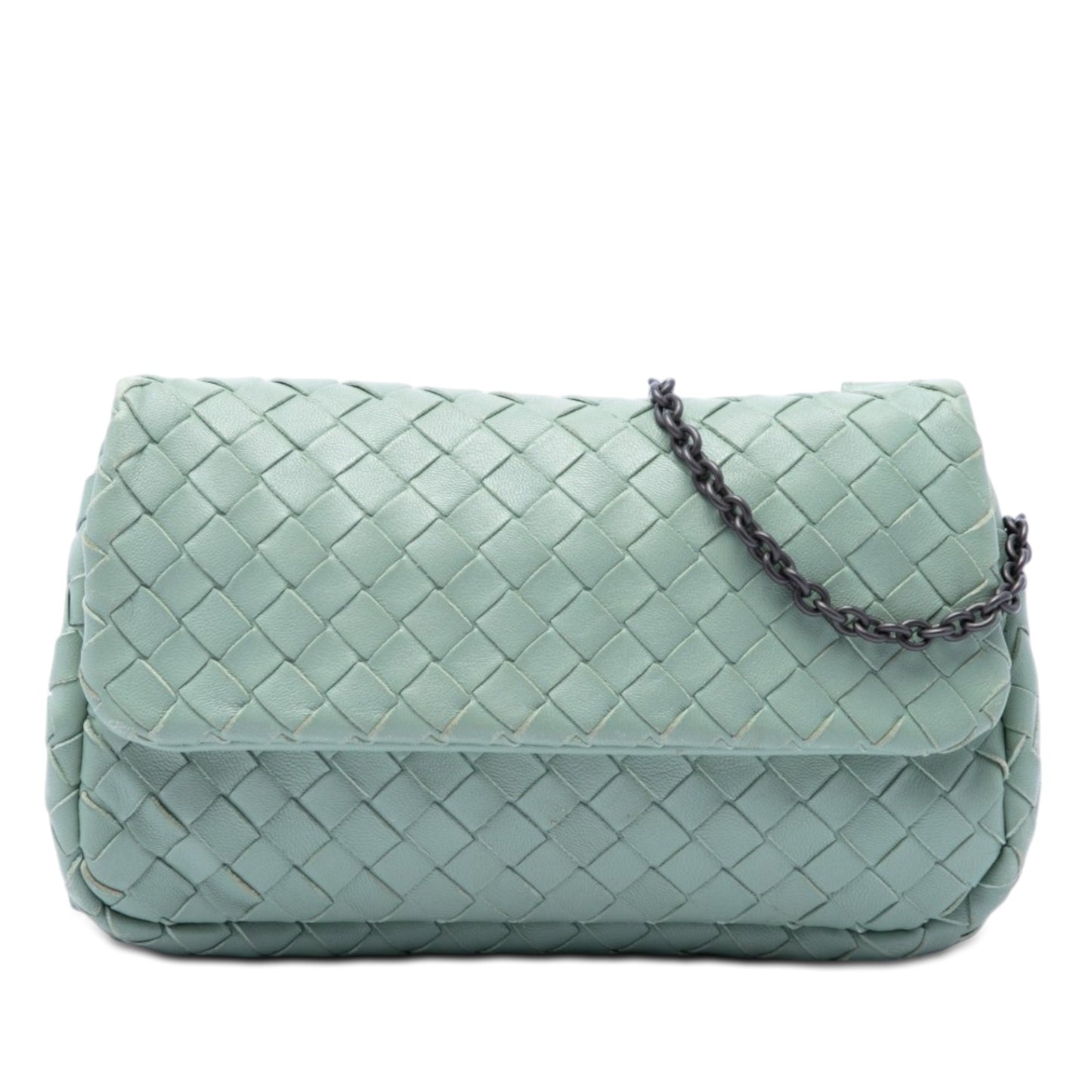 Bottega Veneta Mini Nappa Intrecciato Expandable Chain Flap Crossbody