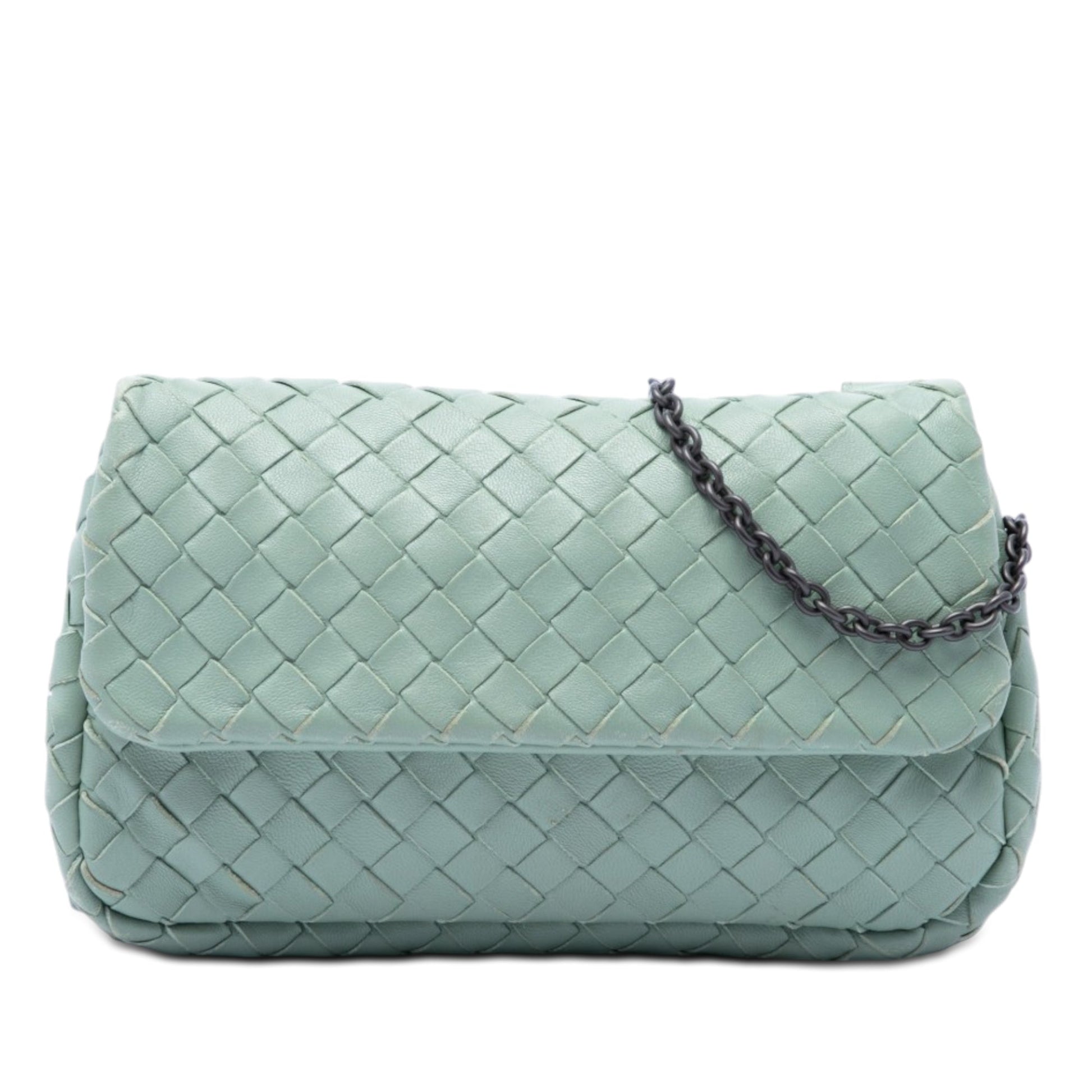 Bottega Veneta Mini Nappa Intrecciato Expandable Chain Flap Crossbody