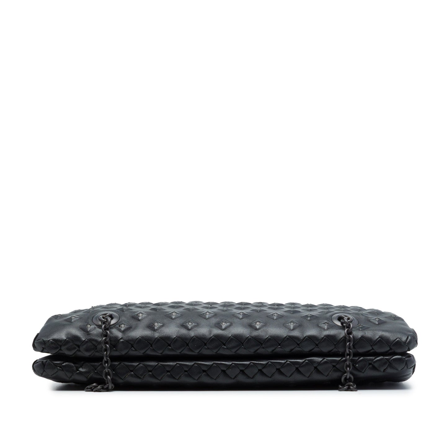 Bottega Veneta Intrecciato Trimmed Nappa Studded Duo Shoulder Bag
