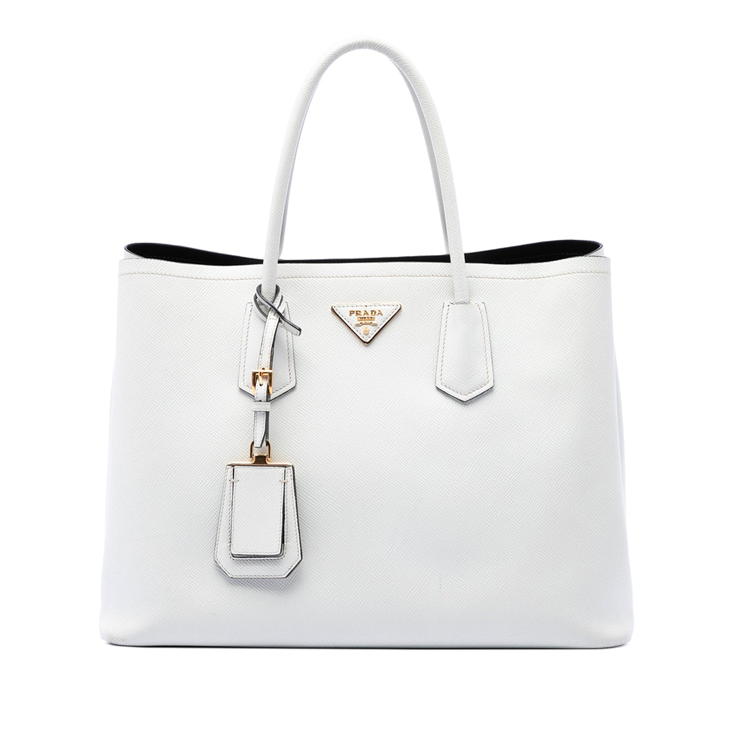 Prada Medium Saffiano Cuir Double Satchel