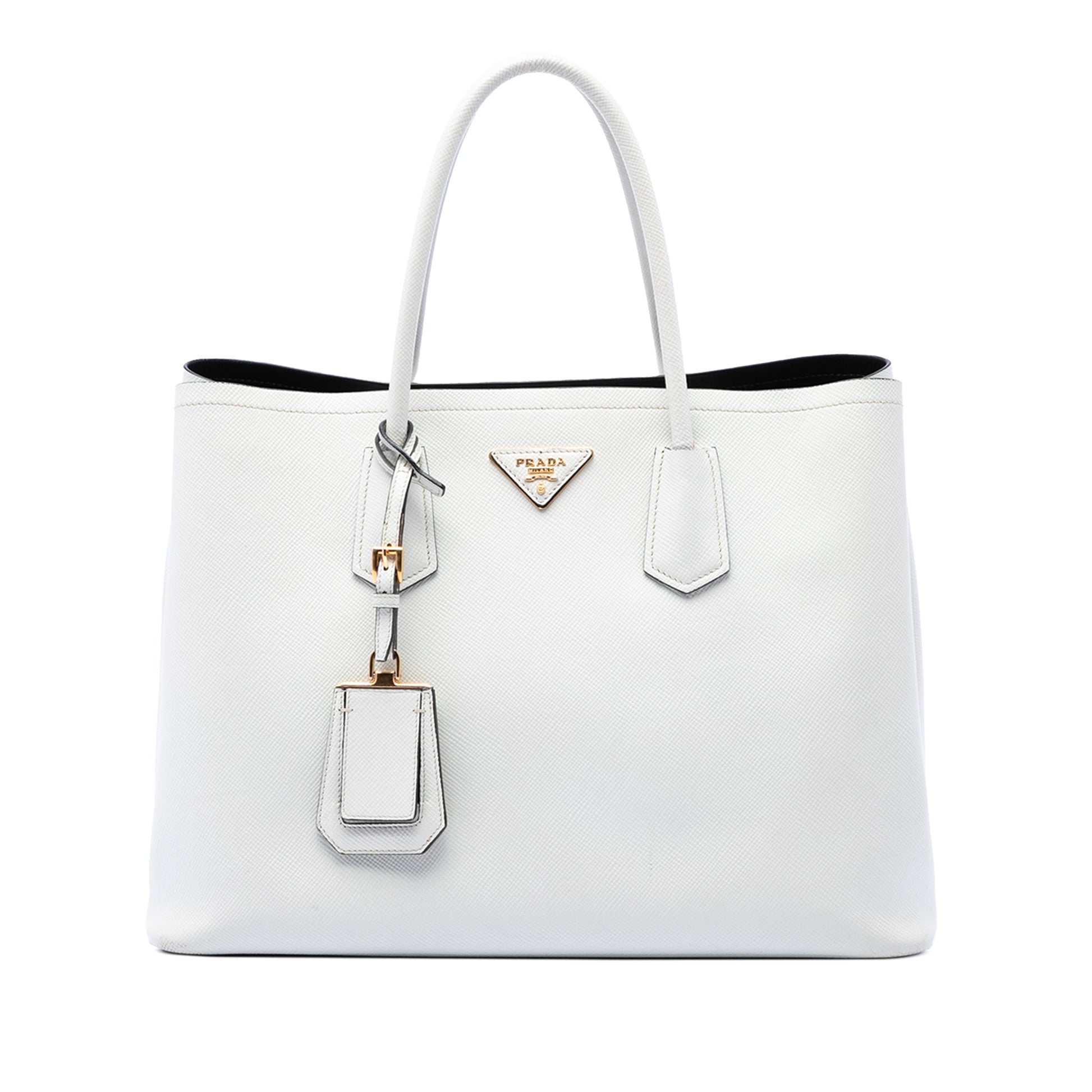 Prada Medium Saffiano Cuir Double Satchel