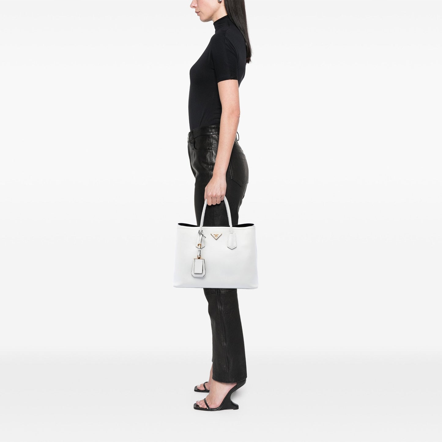 Prada Medium Saffiano Cuir Double Satchel