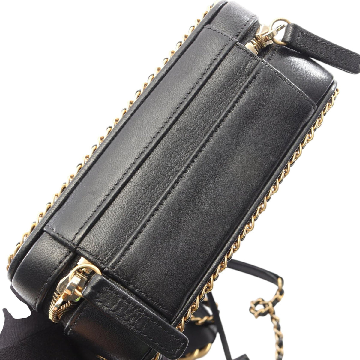 Chanel Small Lambskin CC Filigree Vanity Case — Black