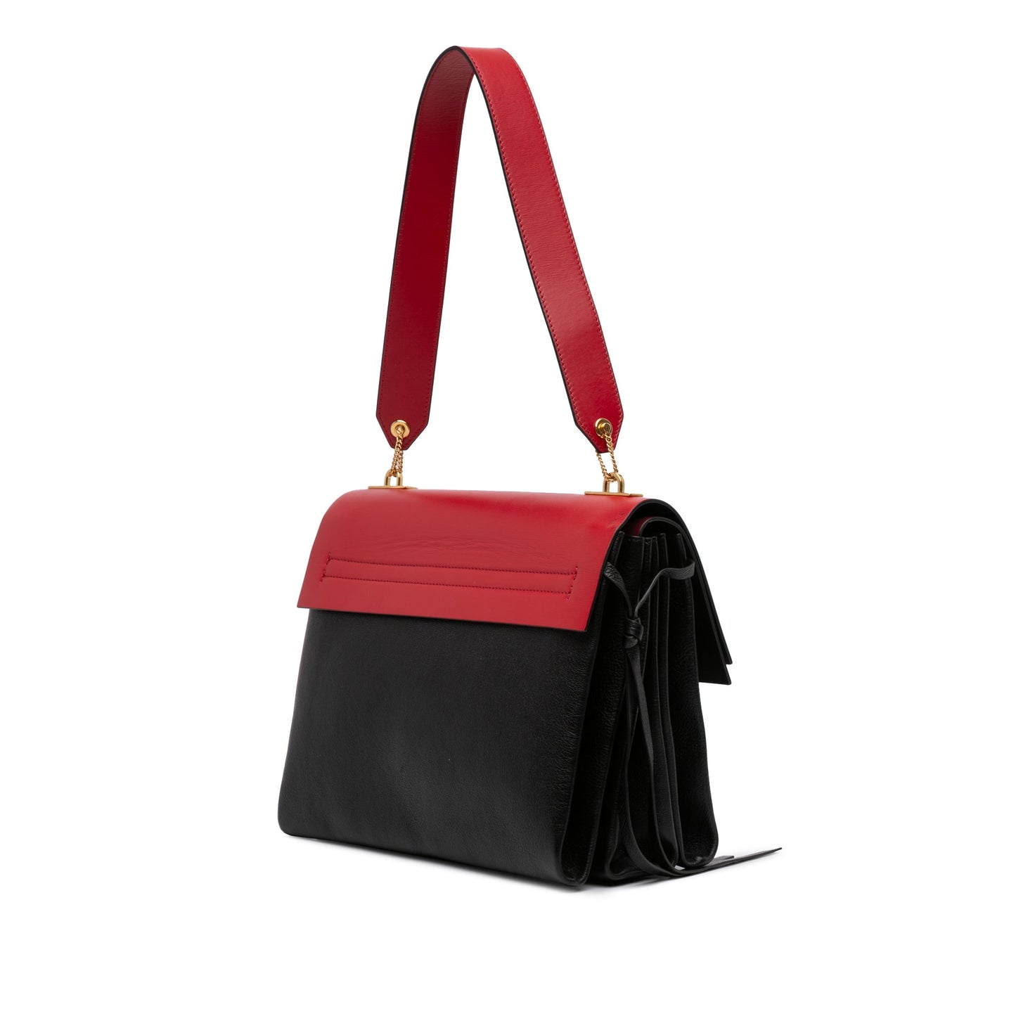 Medium Colorblock Calfskin Vring Shoulder Bag