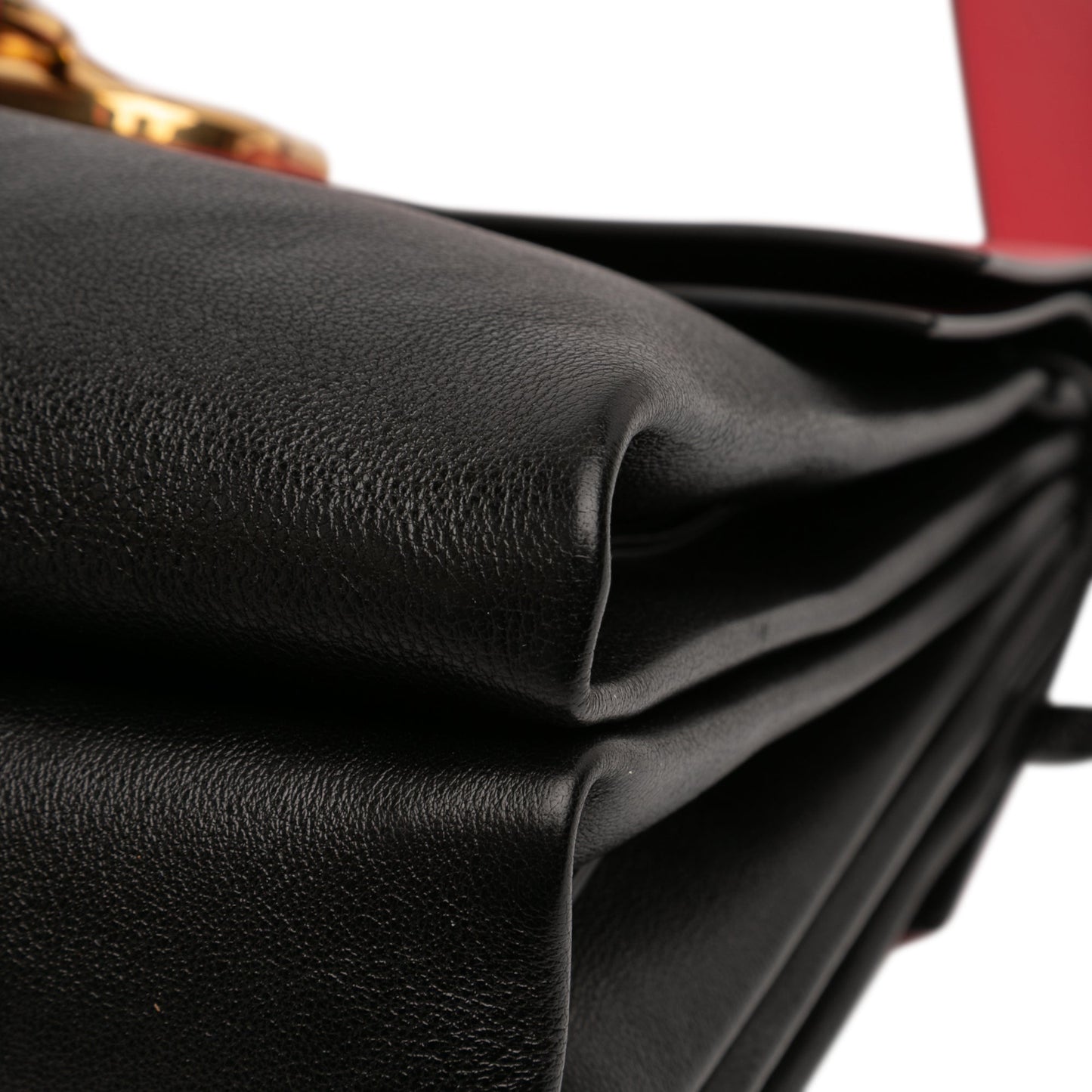 Medium Colorblock Calfskin Vring Shoulder Bag