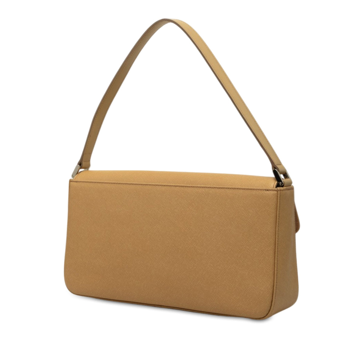 Burberry Leather Flap Shoulder Bag — Beige