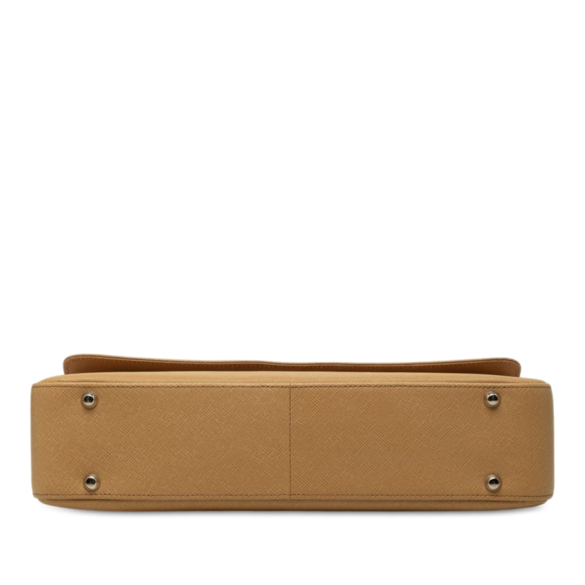 Burberry Leather Flap Shoulder Bag — Beige