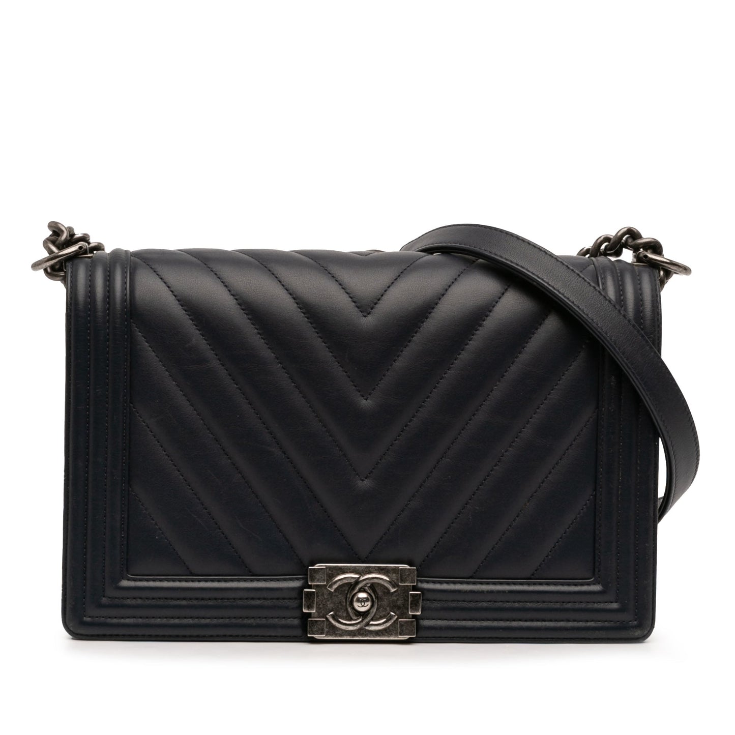 Chanel Medium Chevron Lambskin Boy Flap