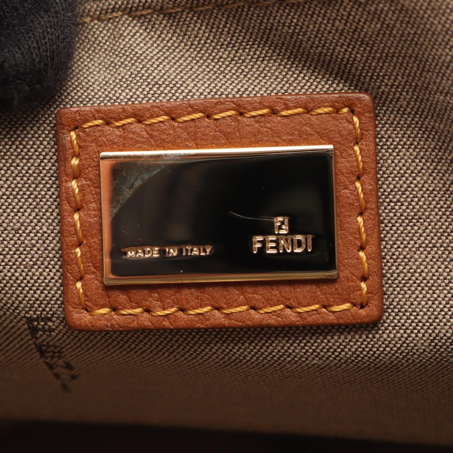 Fendi Zucchino Canvas Handbag