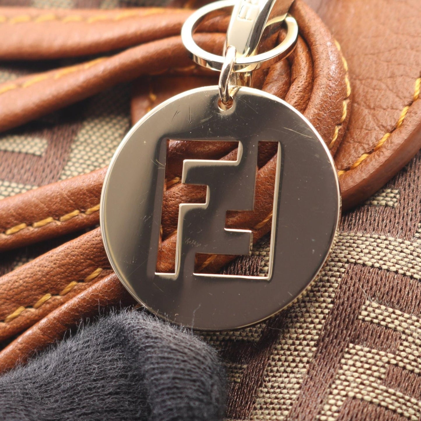 Fendi Zucchino Canvas Handbag