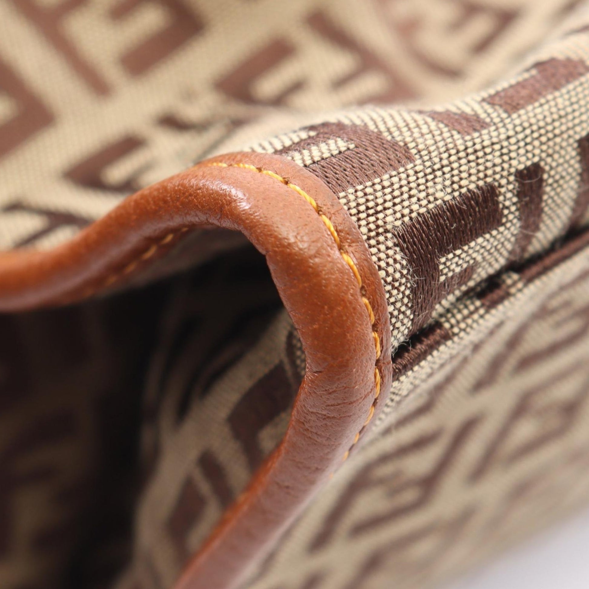 Fendi Zucchino Canvas Handbag