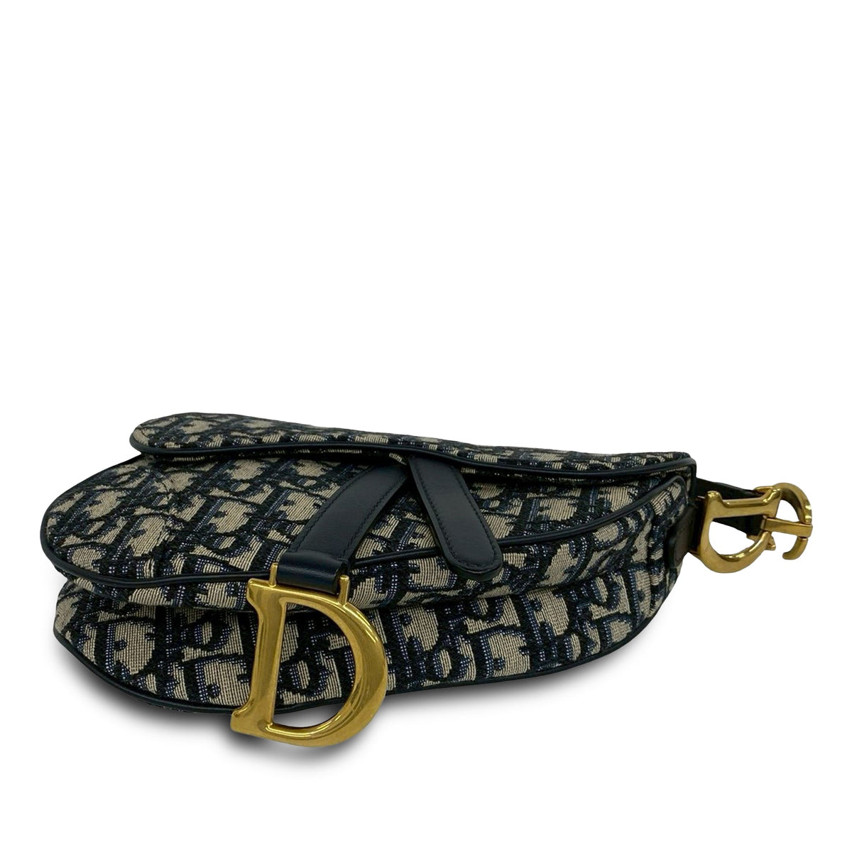 Dior Mini Oblique Canvas Saddle Bag