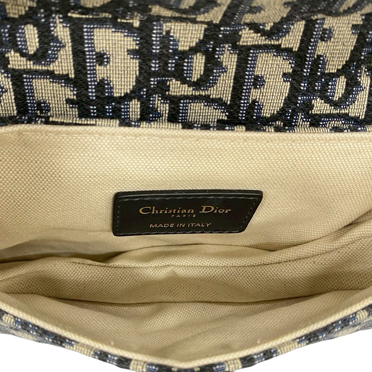 Dior Mini Oblique Canvas Saddle Bag
