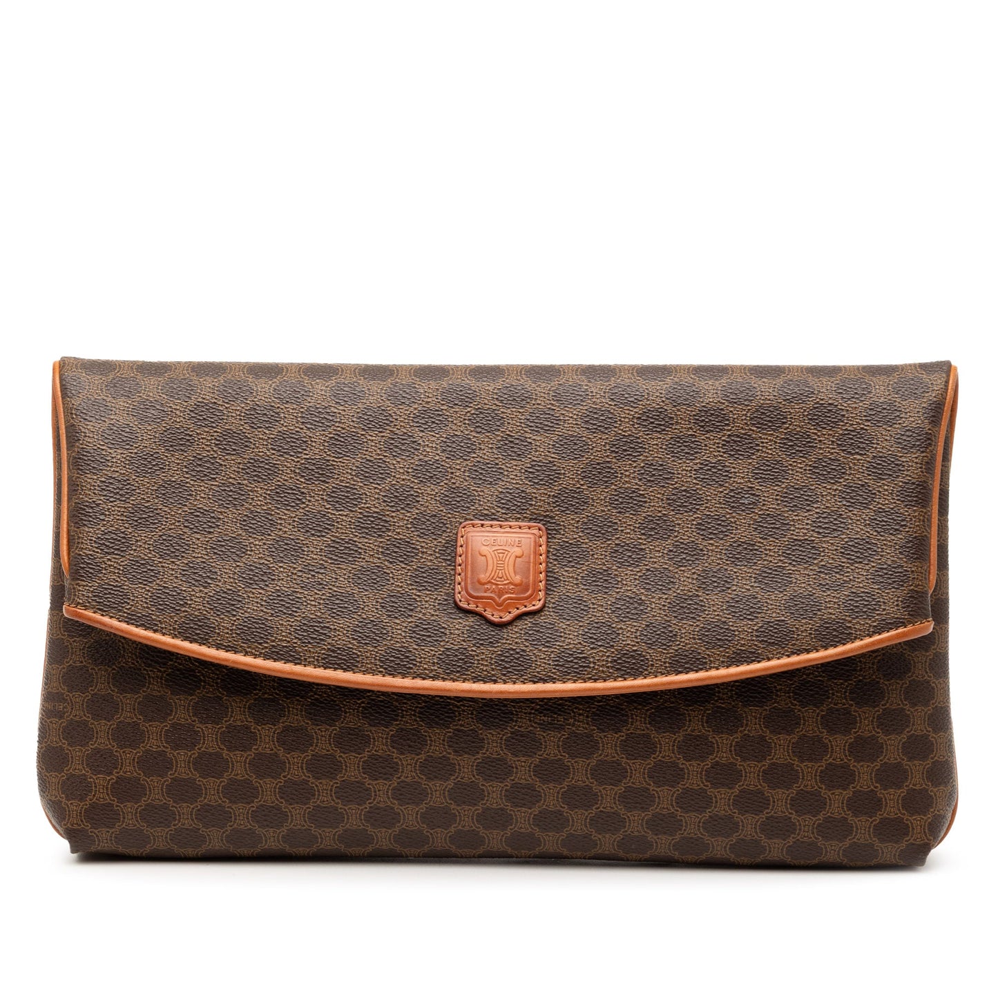 Celine Macadam Coated Canvas Clutch